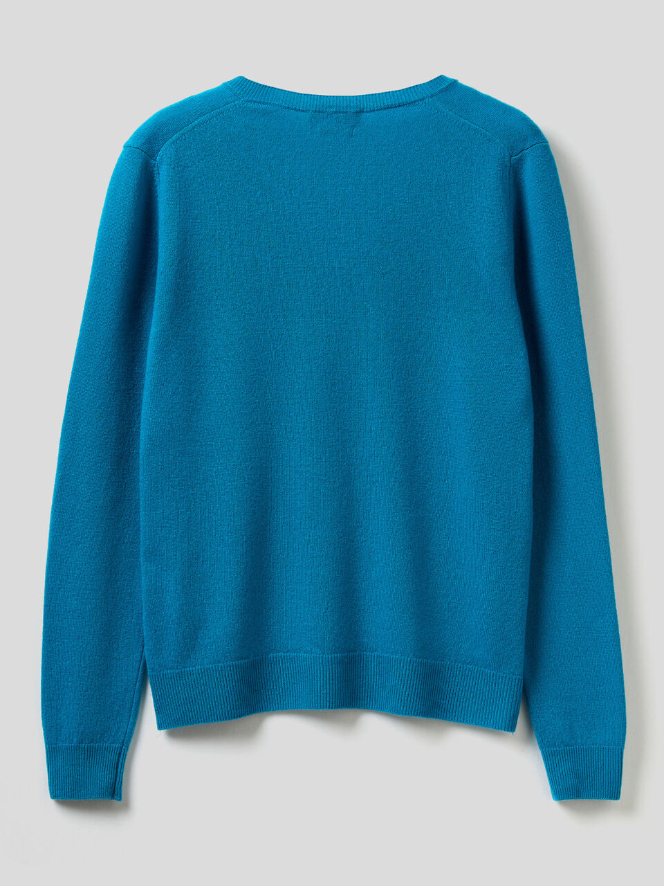 V-neck sweater in pure virgin wool image number 2