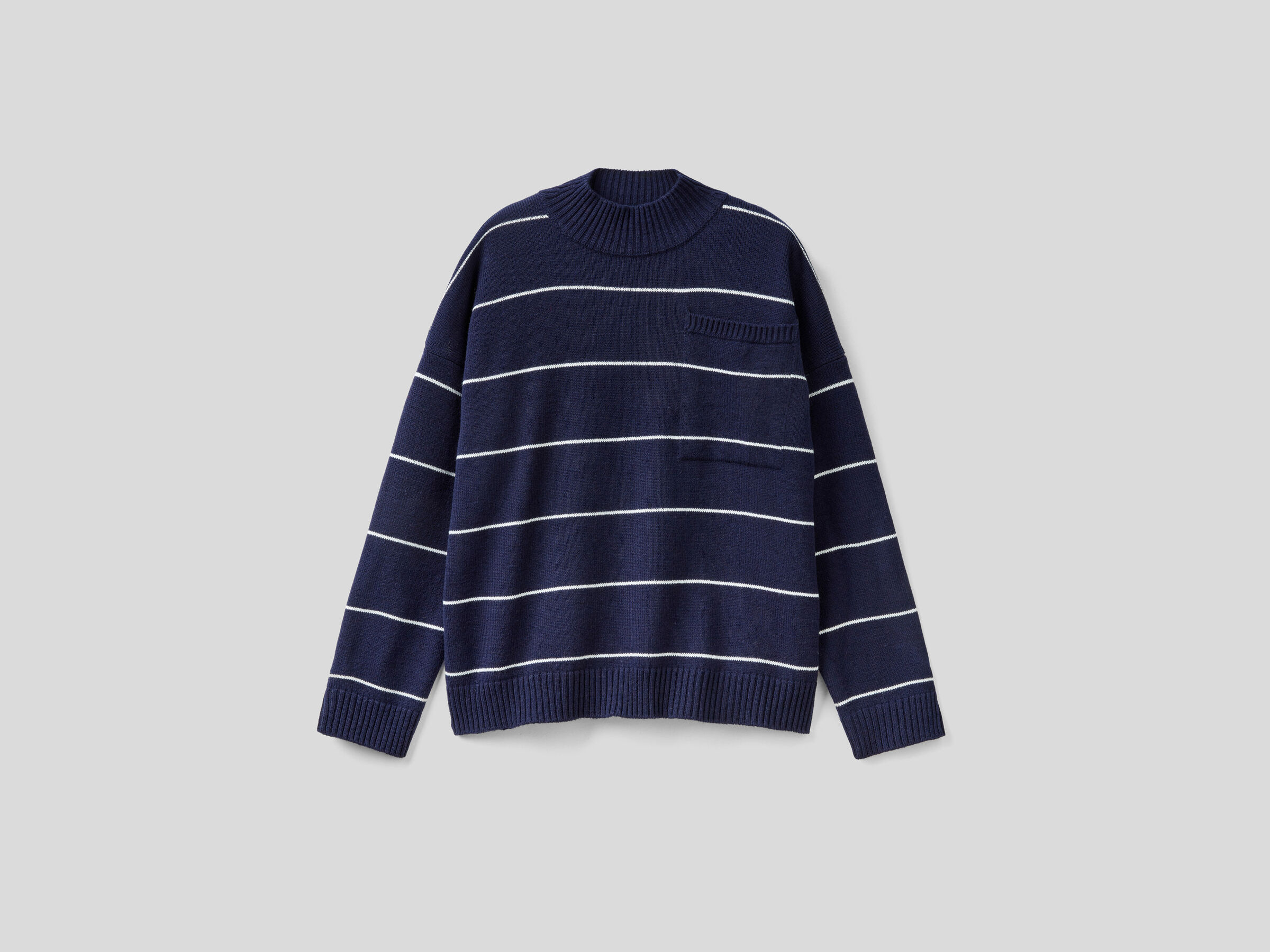 Striped turtleneck sweater image number 4