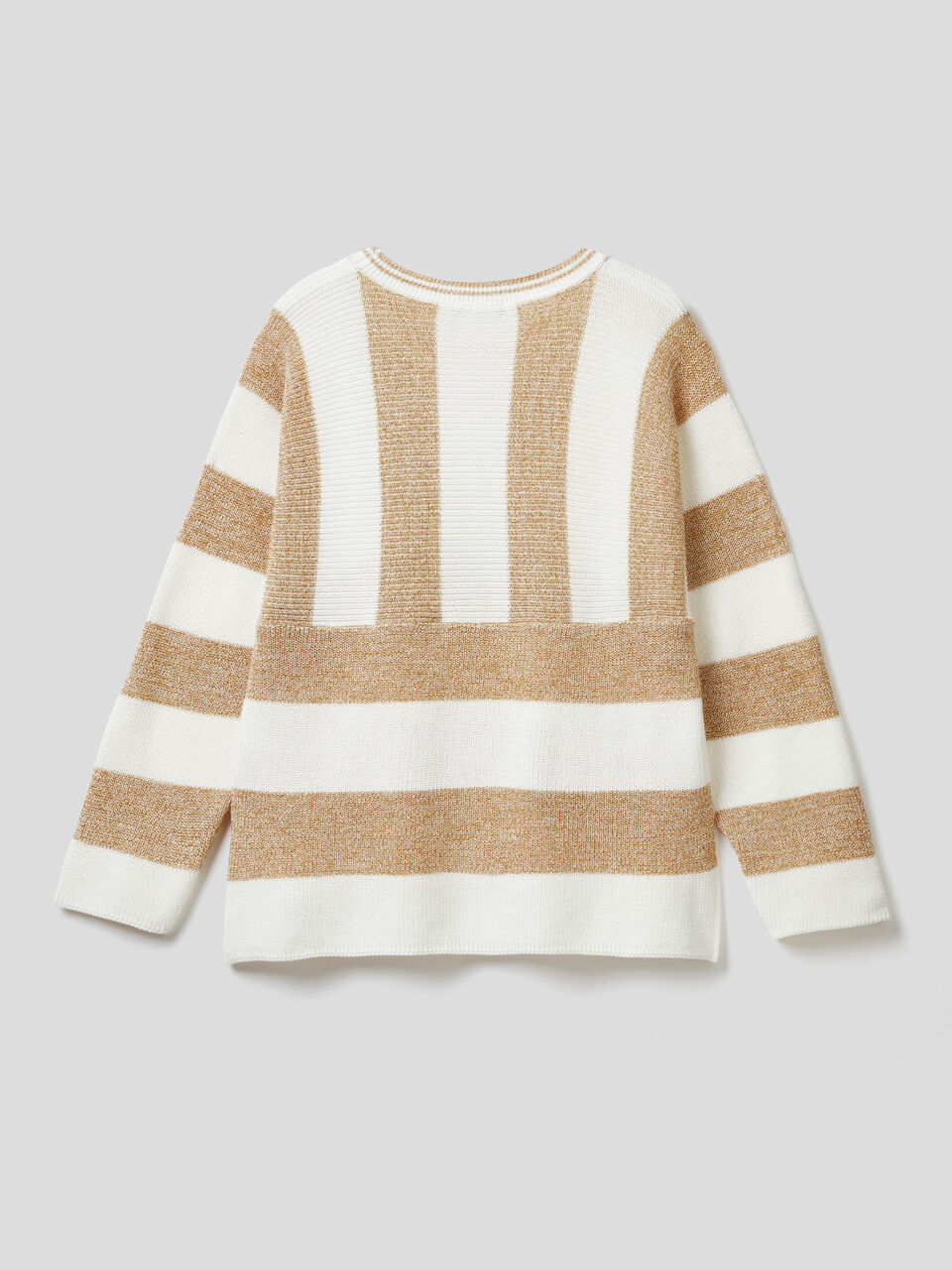 Striped sweater with lurex thread image number 2