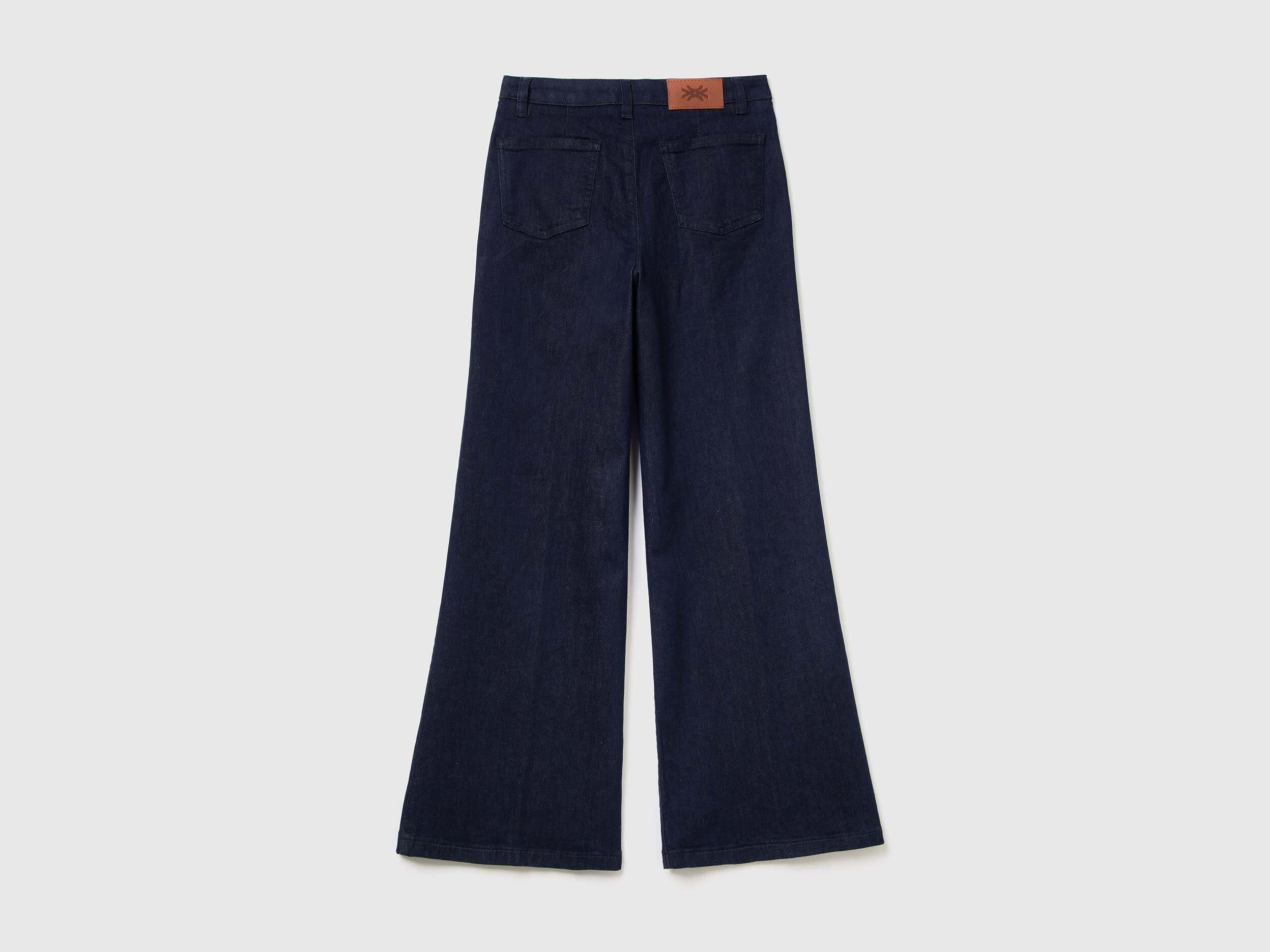 Flared jeans in stretch cotton Dark Blue Benetton