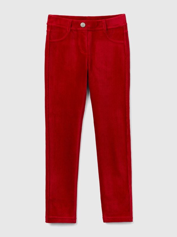 Super skinny chenille trousers Junior Girl