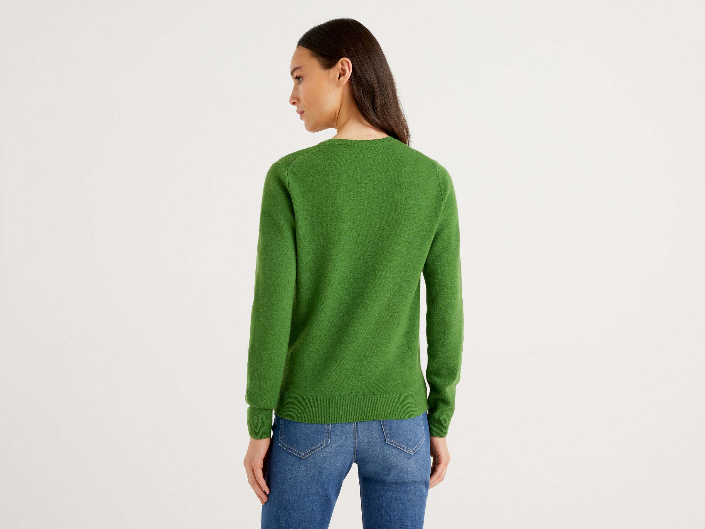 Crew neck sweater in pure virgin wool image number 2