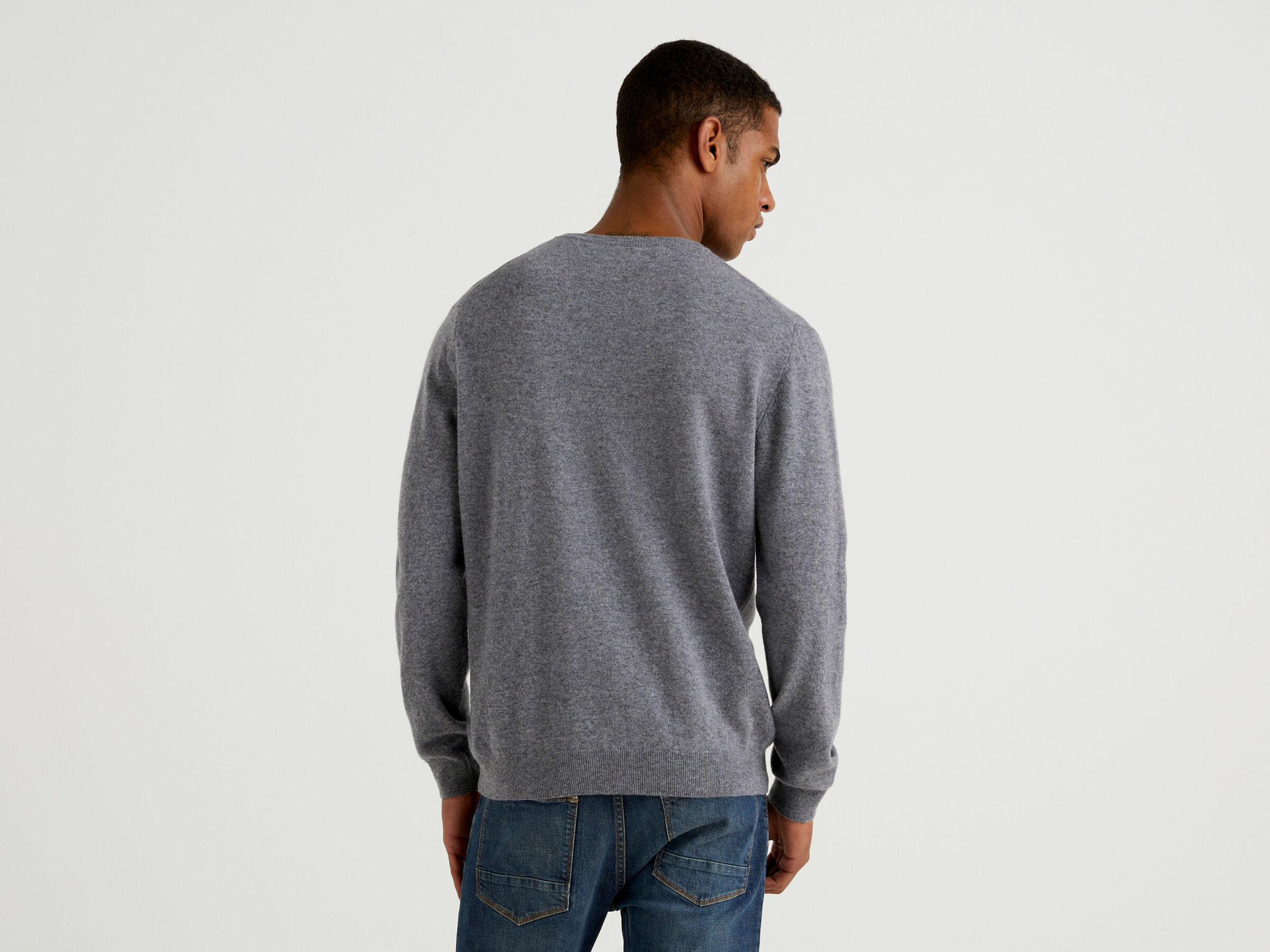 Crew neck sweater in pure virgin wool image number 2