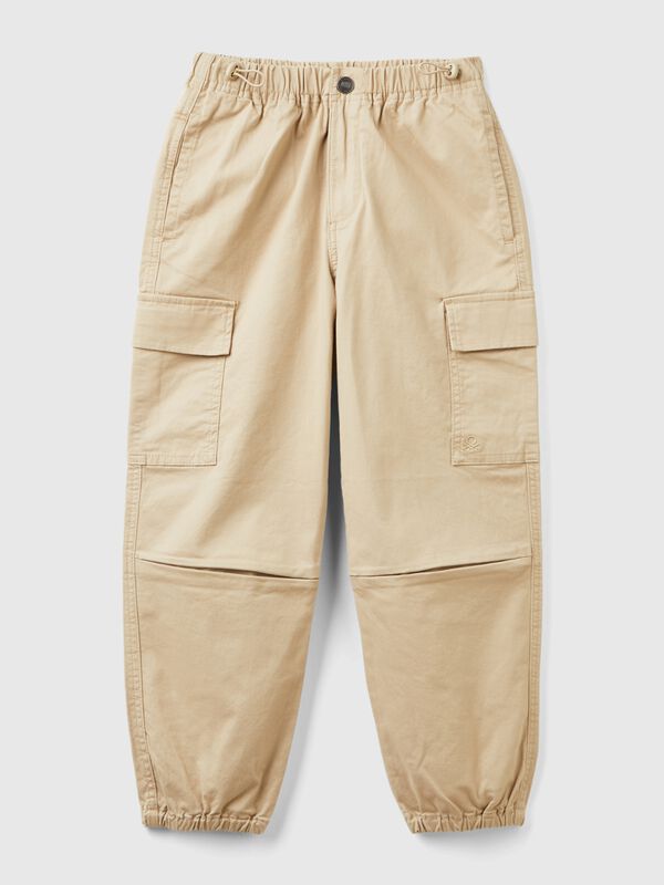 Parachute trousers in stretch cotton Junior Boy