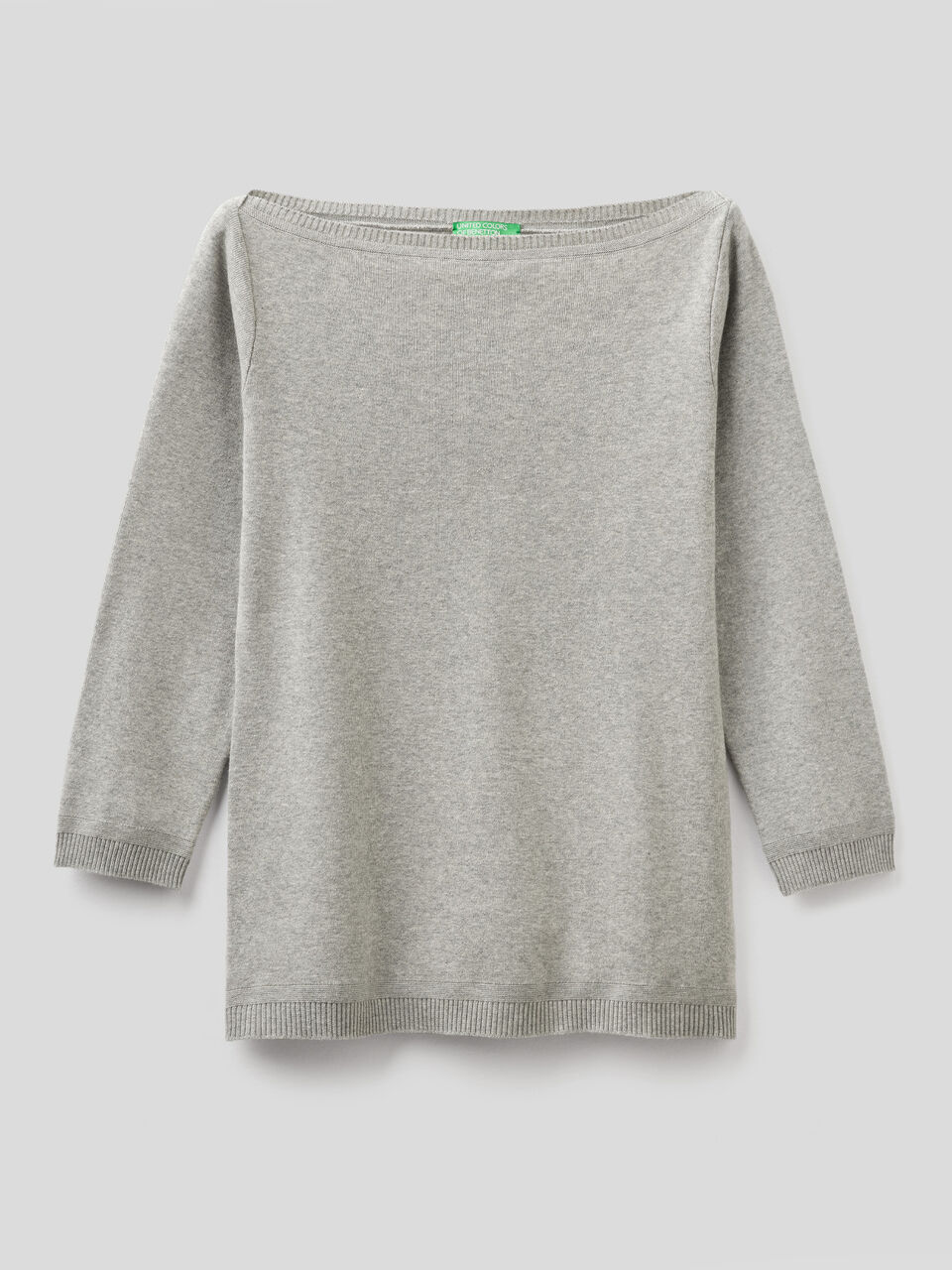 100% cotton boat neck sweater image number 1