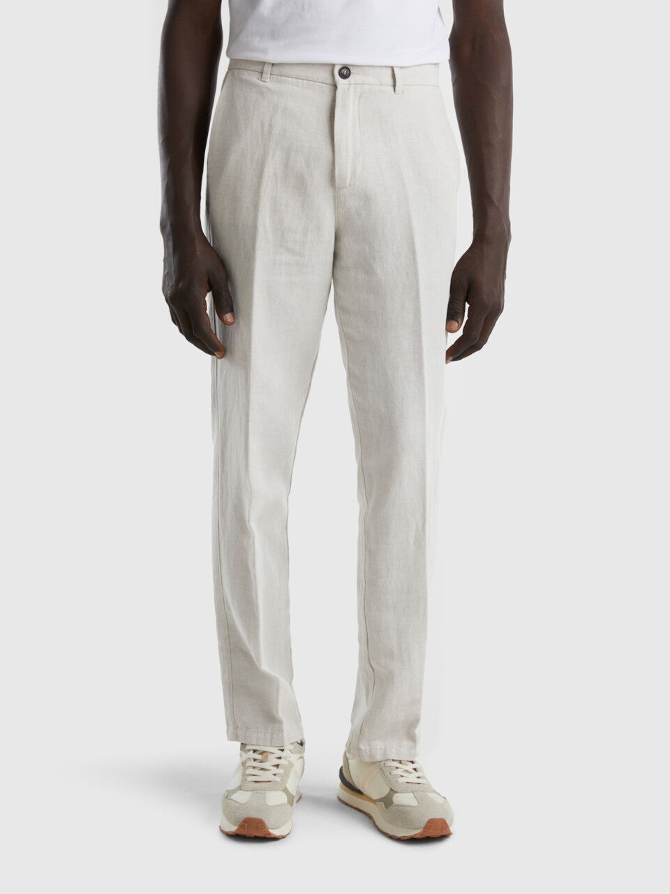 Slim-fit cotton pleated trousers | MANGO