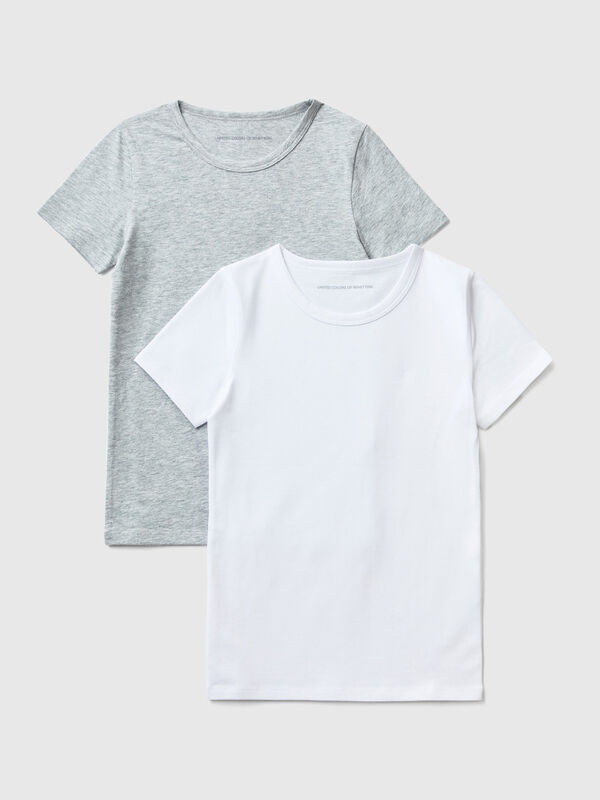 Two t-shirts in stretch cotton Junior Boy