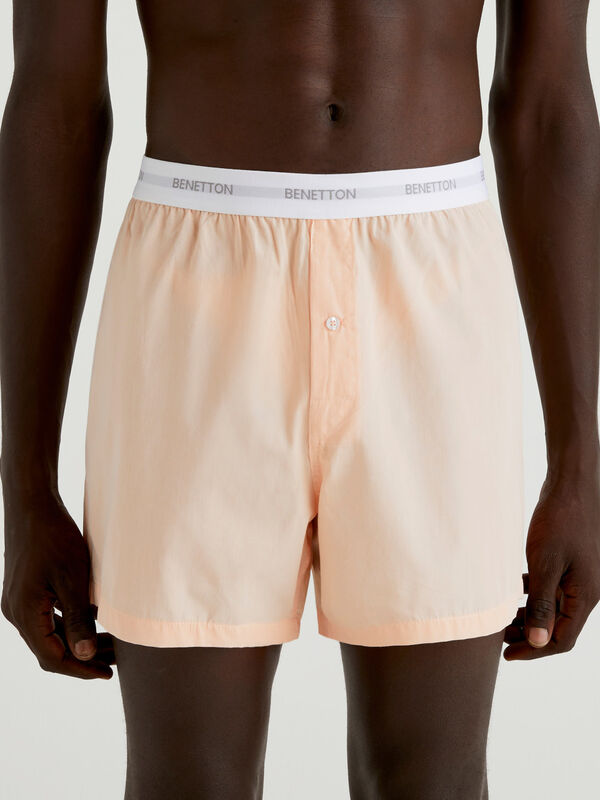 Pink boxers with logoed elastic Men