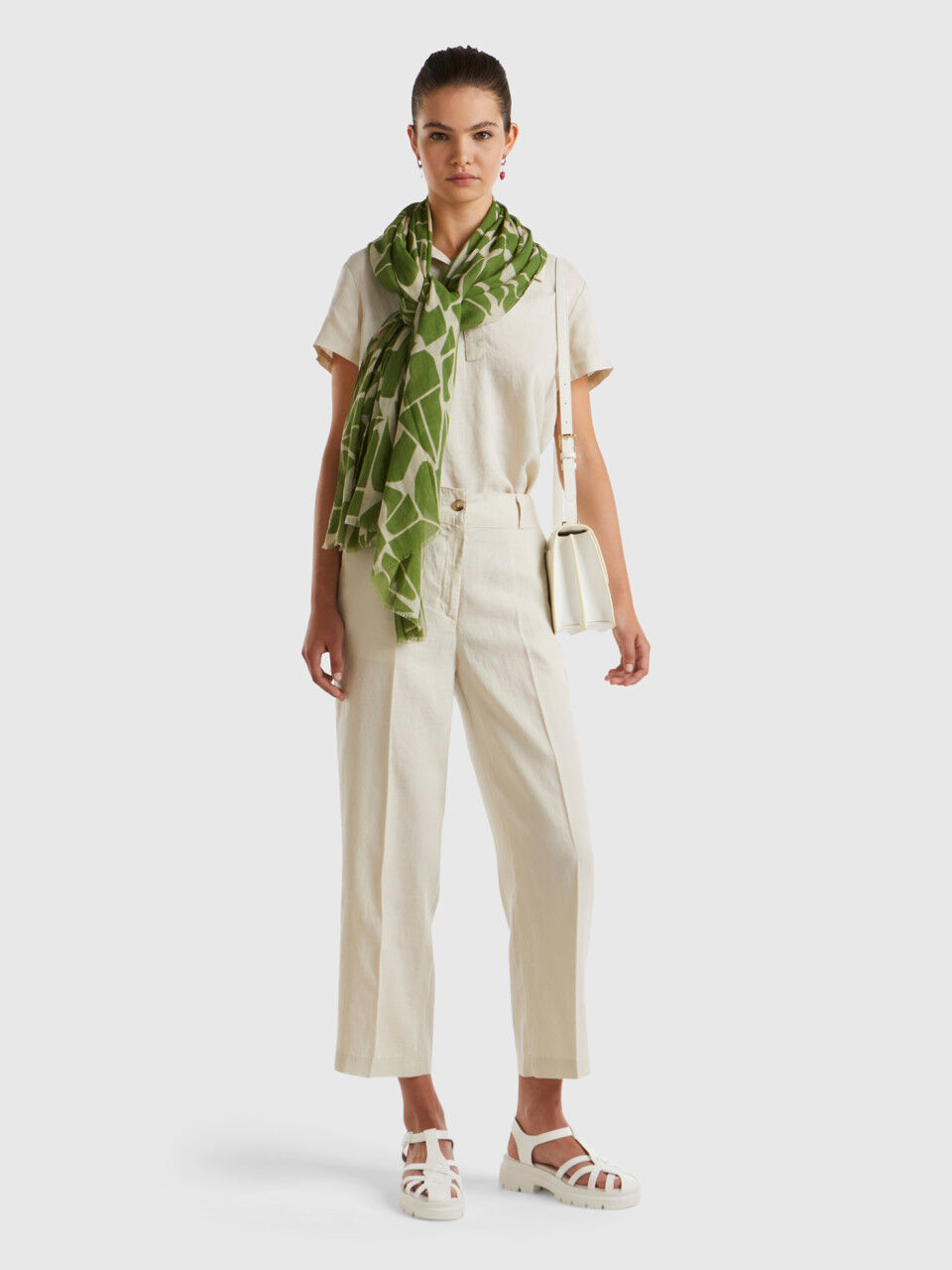 Benetton linen pants sales