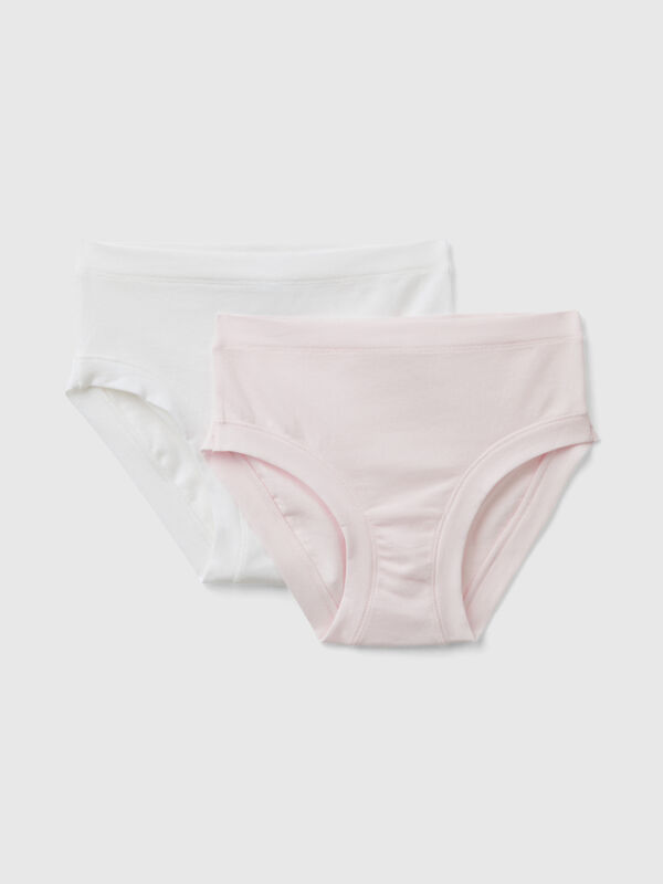 Two pairs of underwear in stretch  cotton Junior Girl