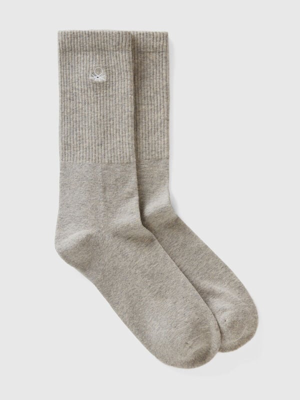 Sporty socks in organic cotton blend