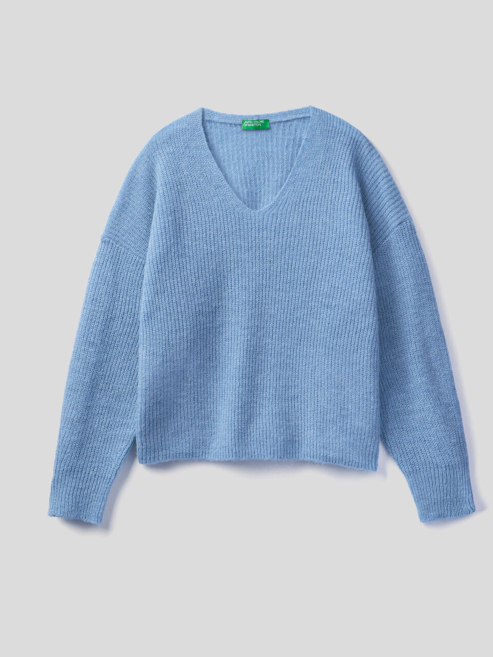 Boxy fit V-neck sweater image number 1