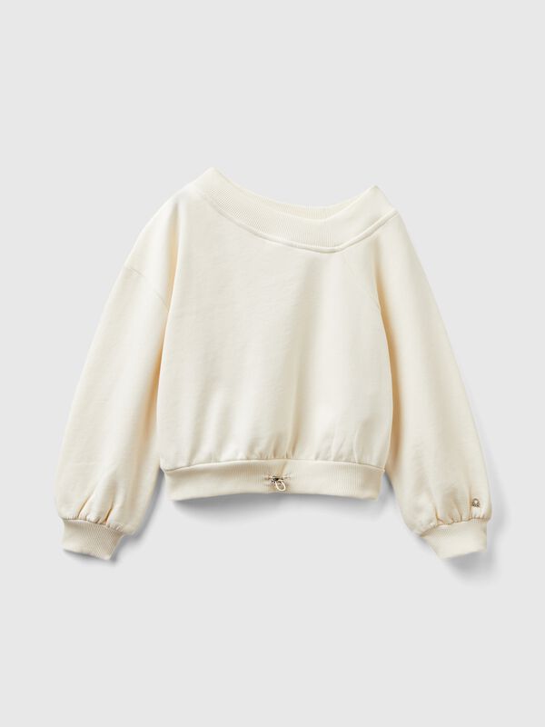 Sweatshirt with uneven neckline Junior Girl