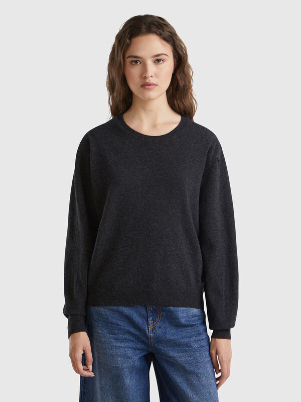 Relaxed fit pure Merino wool sweater Women