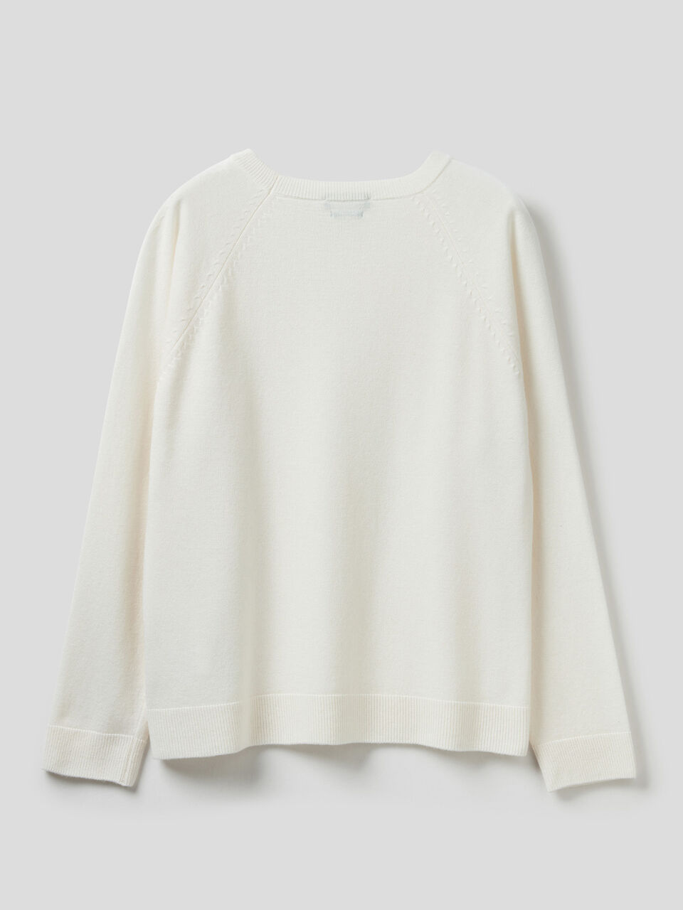 Crew neck sweater in wool and cashmere image number 2