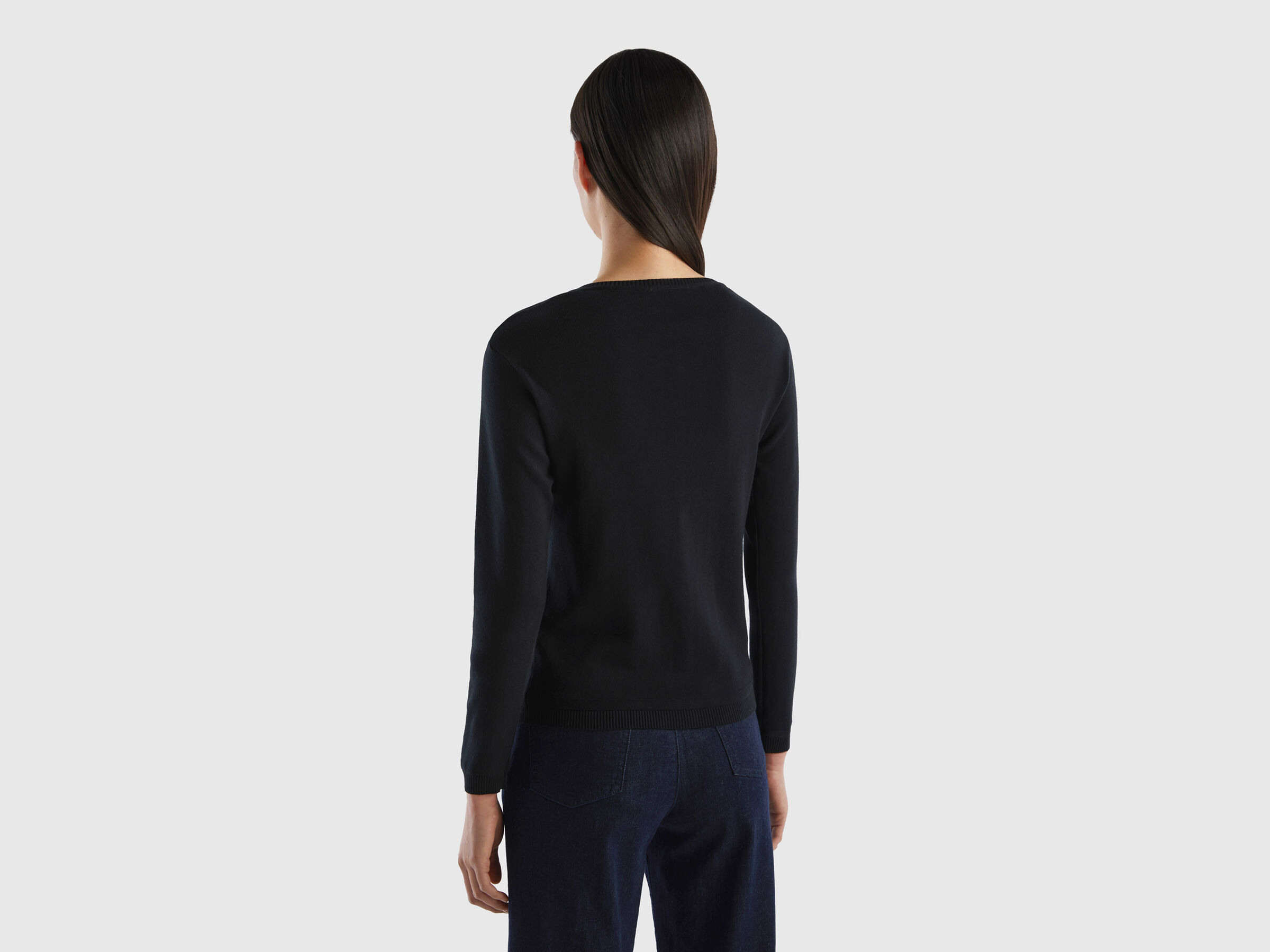 Crew neck cardigan in pure cotton image number 2