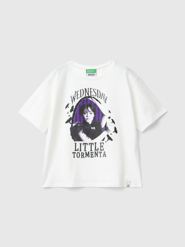 White Wednesday Addams t-shirt Junior Girl
