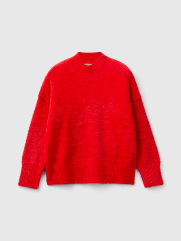 Furry yarn sweater Junior Girl