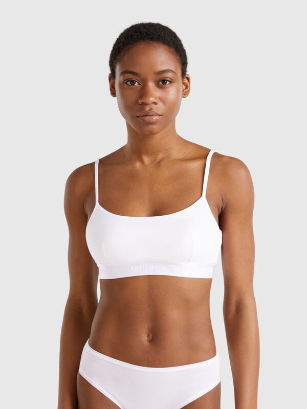 Bra in stretch cotton Women