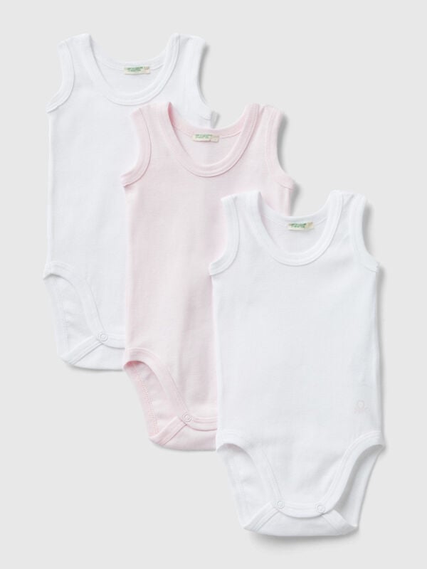 Three solid colored tank top bodysuits New Born (0-18 months)