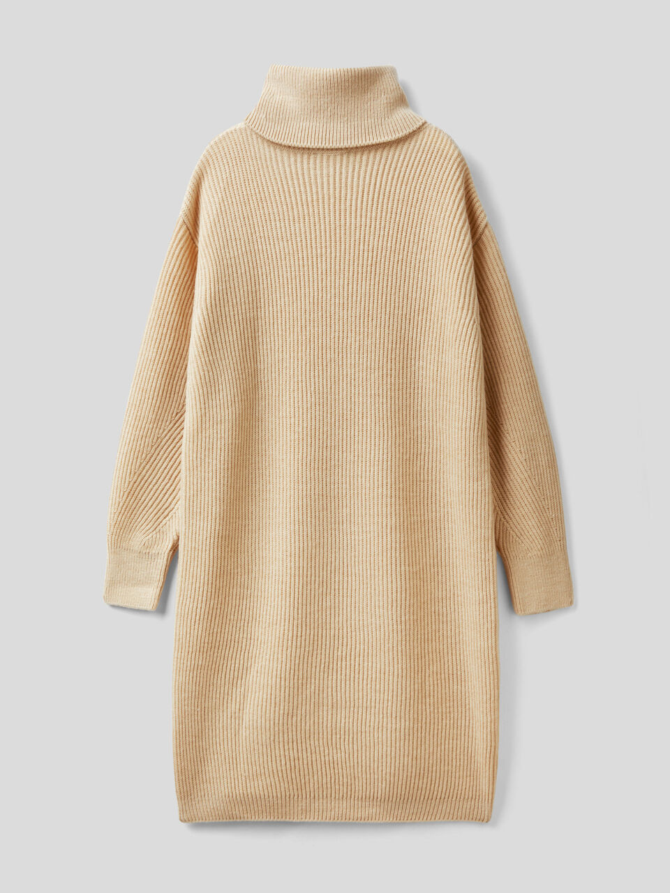 High neck dress with in wool blend image number 2