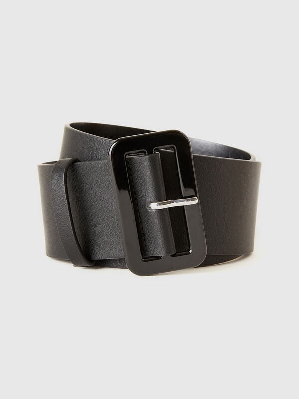 High waist belt in imitation leather Women