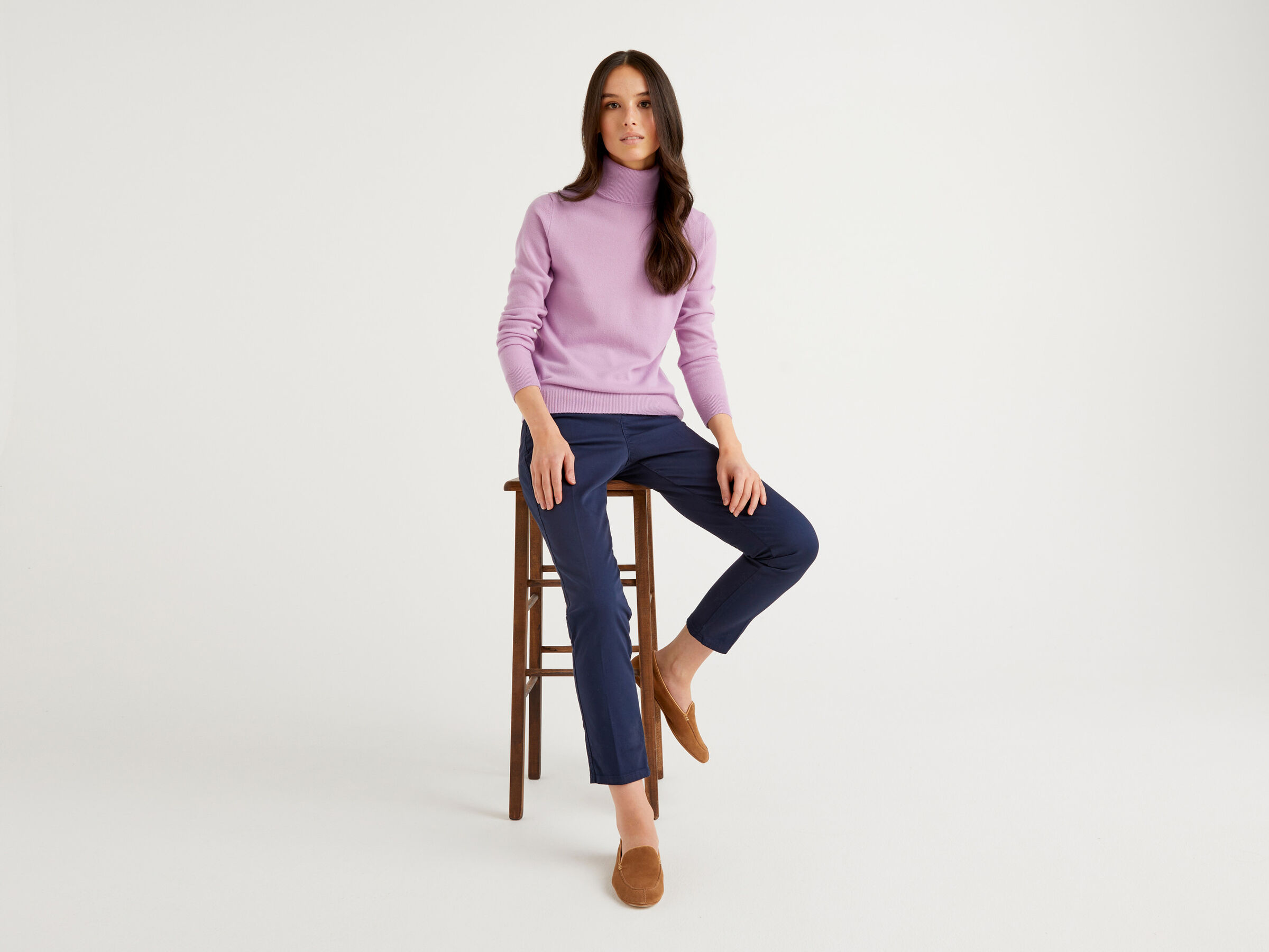 Turtleneck sweater in pure virgin wool image number 3