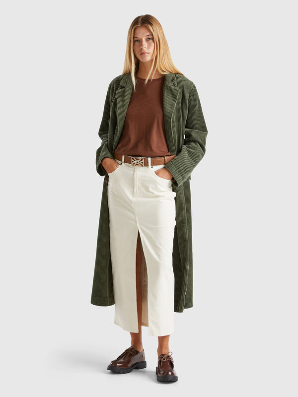 Long corduroy skirt Women