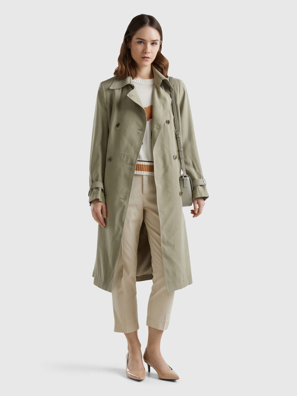 Trench donna benetton cheap