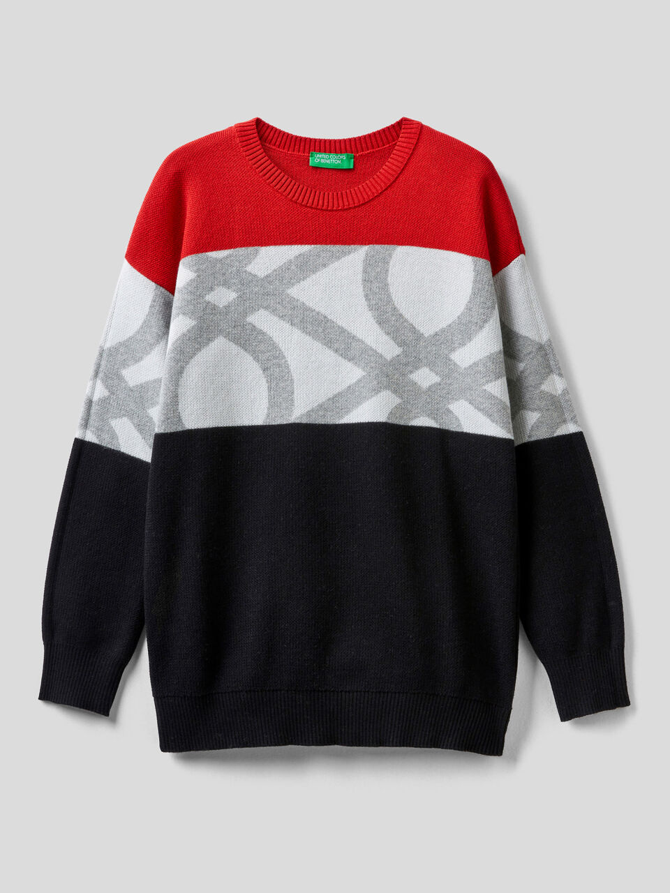 Sweater with logo inlay image number 1