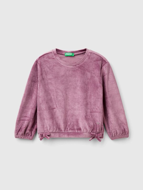 Sweatshirt with chenille bows Junior Girl
