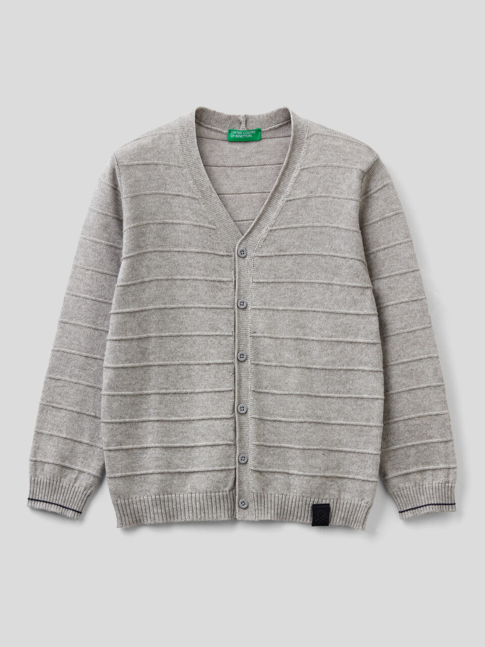 V-neck knit cardigan image number 1