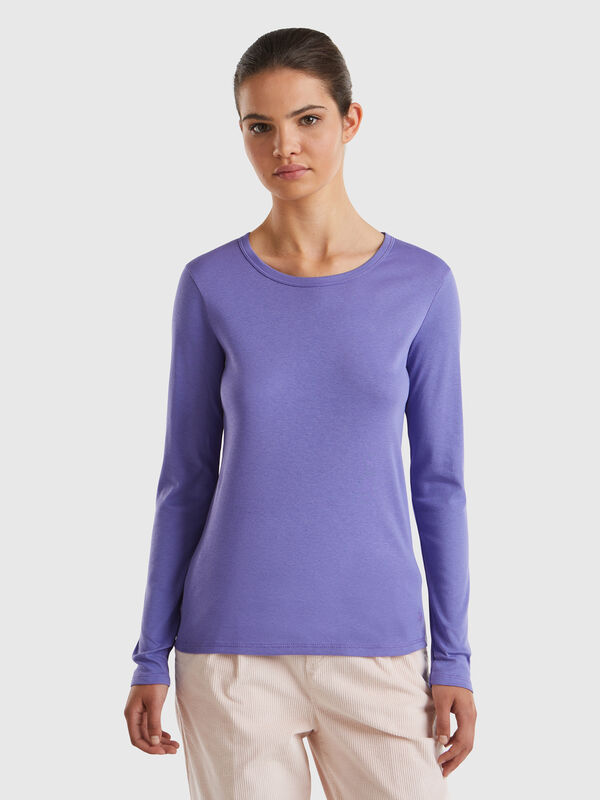 Long sleeve pure cotton t-shirt Women