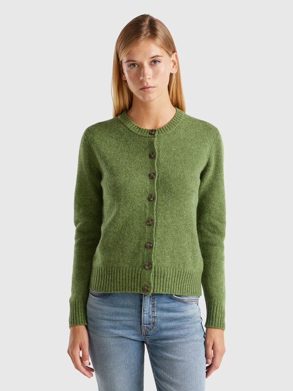 Cardigan in pure Shetland wool Women