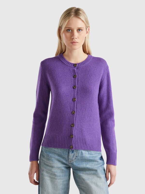 Cardigan in pure Shetland wool Women