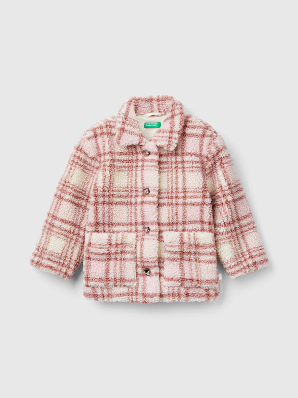 Teddy check jacket Junior Girl