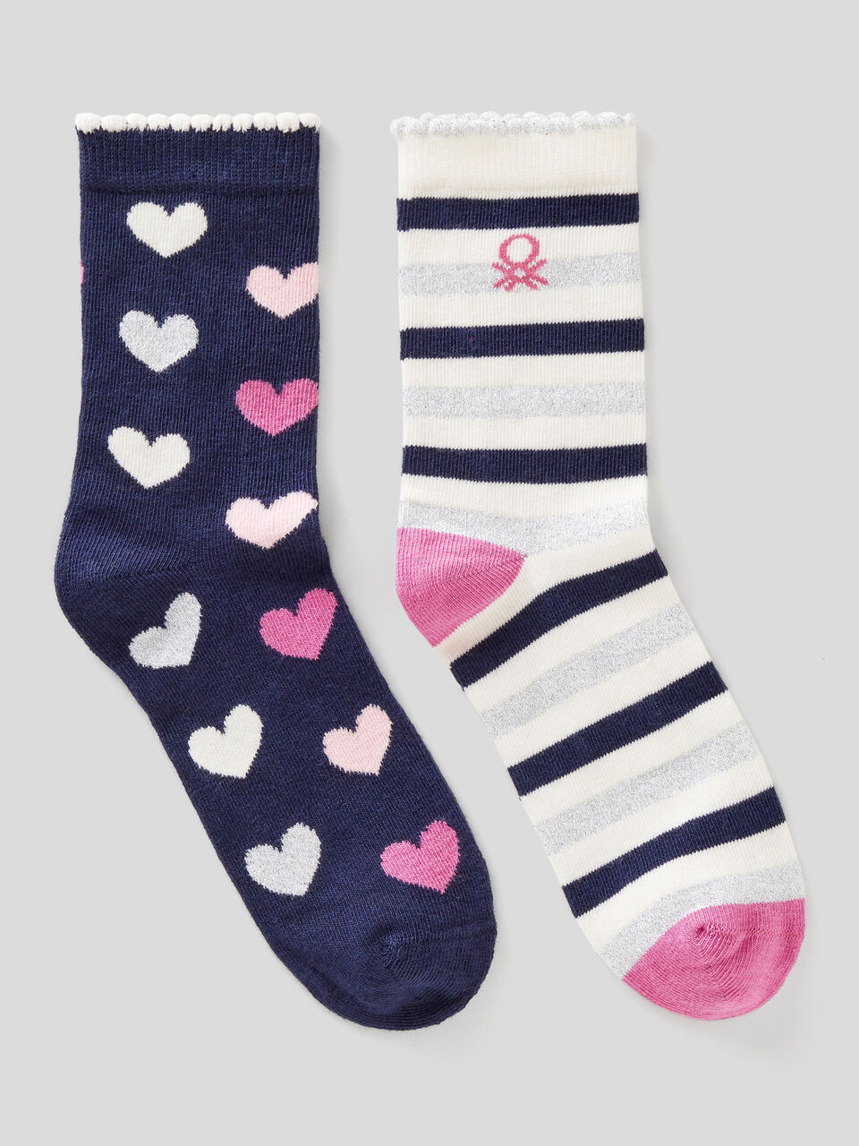 Two pairs of patterned socks image number 1