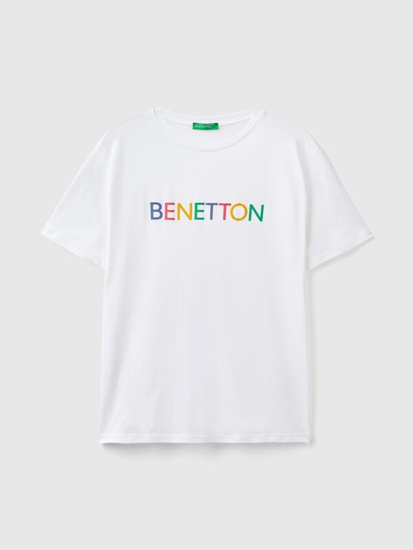 White t-shirt in organic cotton with logo White t-shirt in organic cotton with logo Men