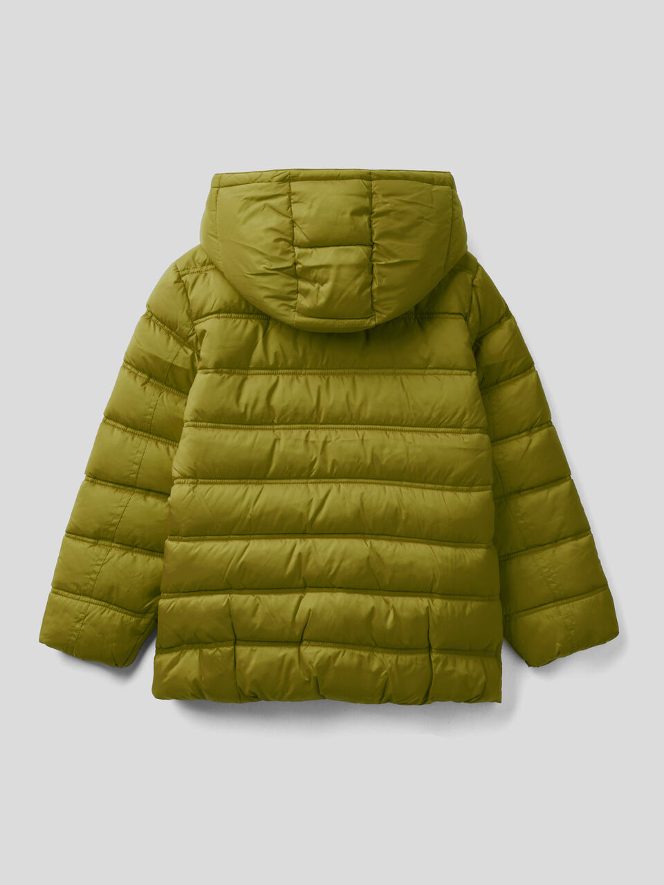 Puffer jacket with hood and logo image number 2