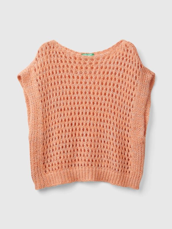 Mesh vest with lurex Women