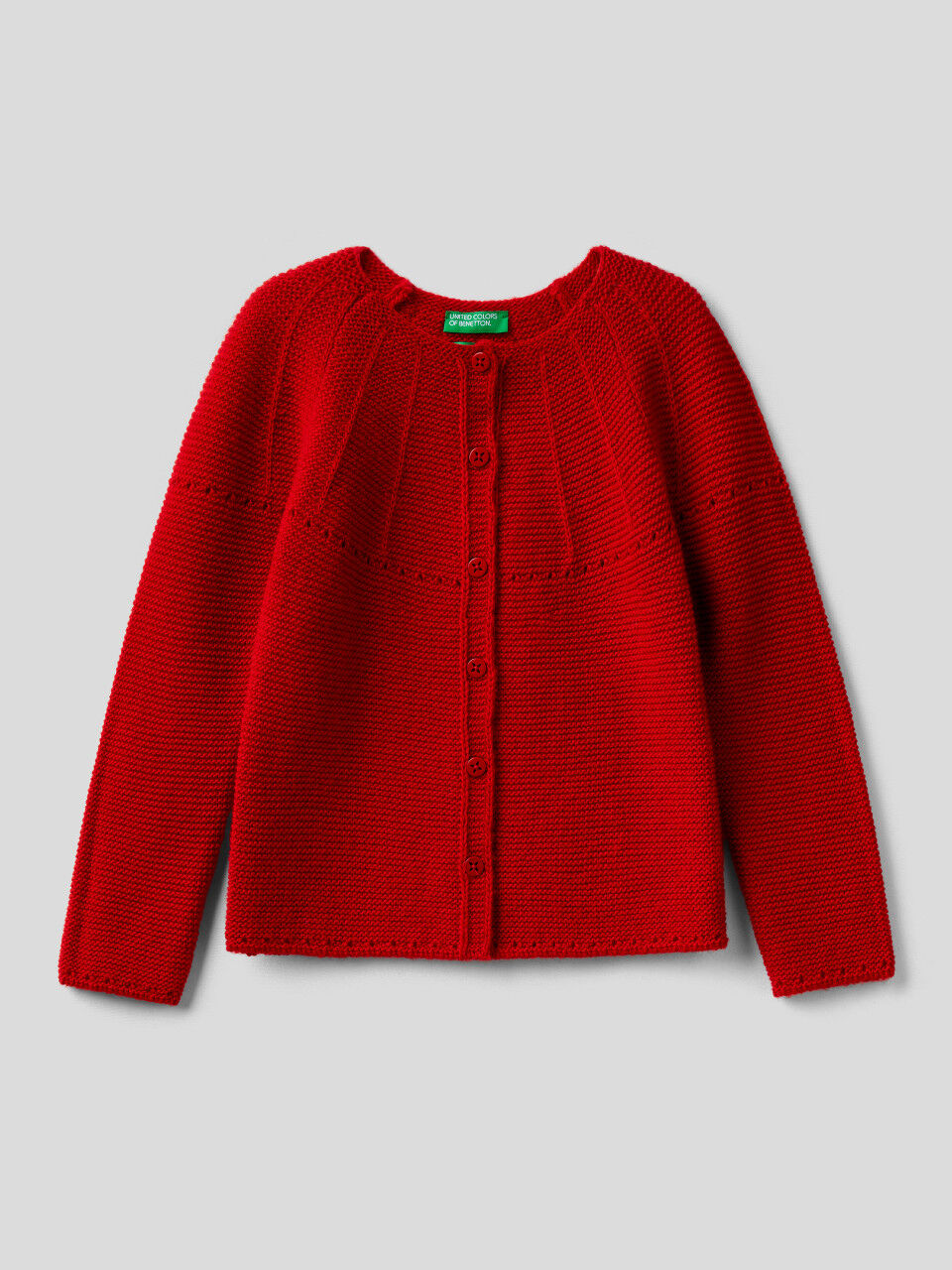 Cardigan with perforated details