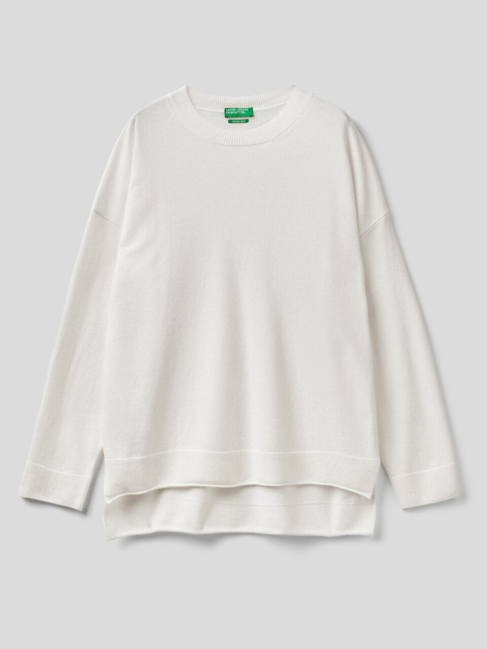 Boxy fit sweater in cashmere blend image number 1