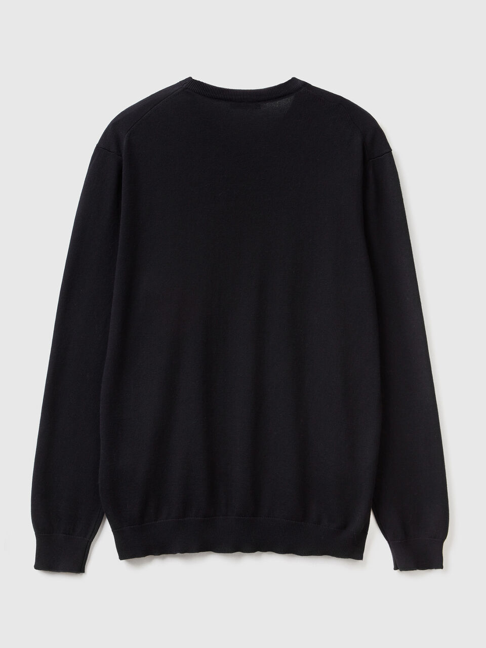 Crew neck sweater in 100% cotton image number 2