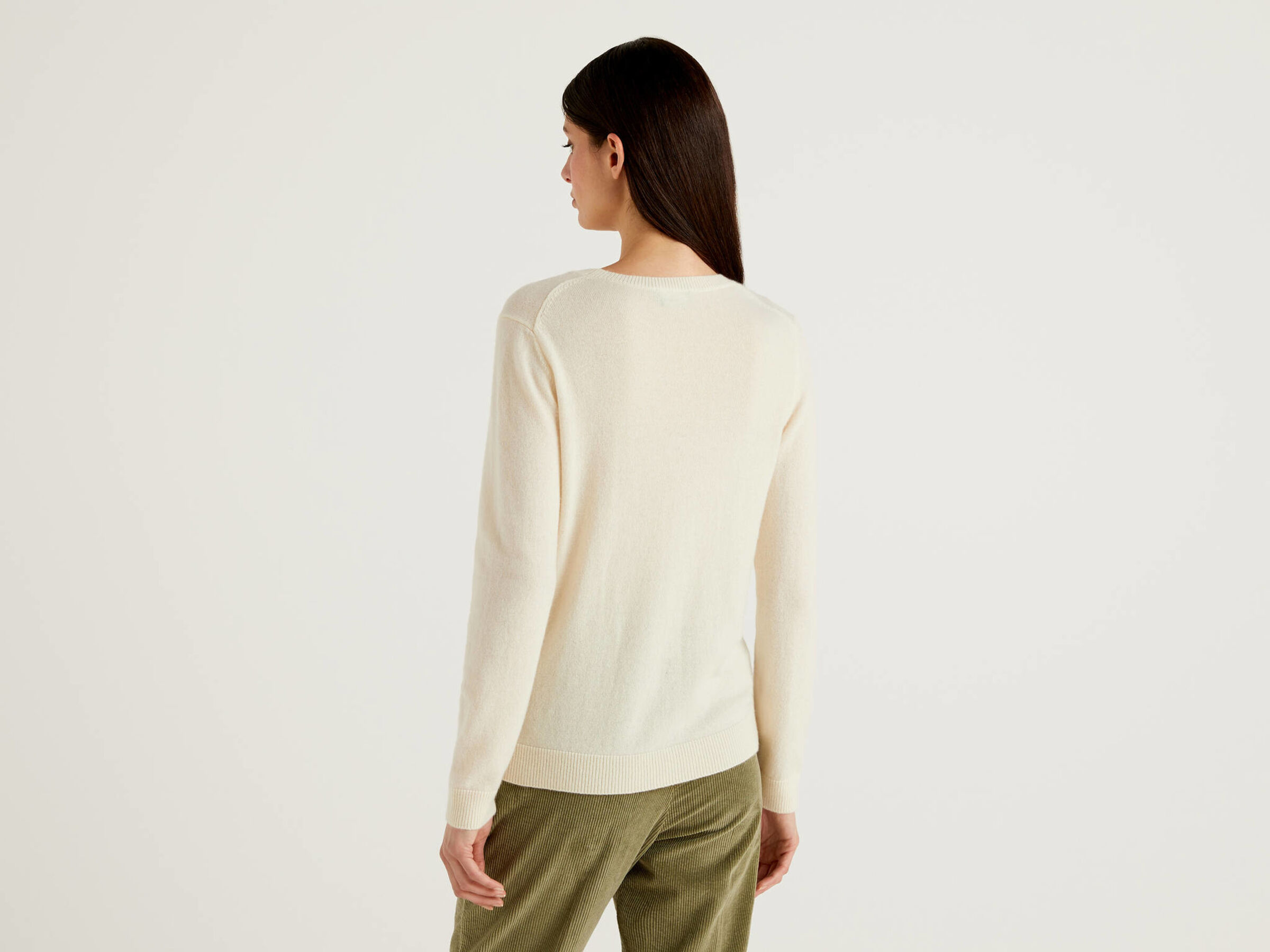 Crew neck sweater in pure cashmere image number 2