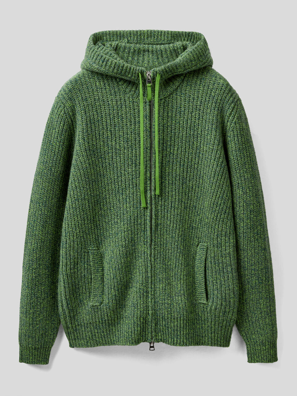 Sweater with hood in Shetland wool image number 1