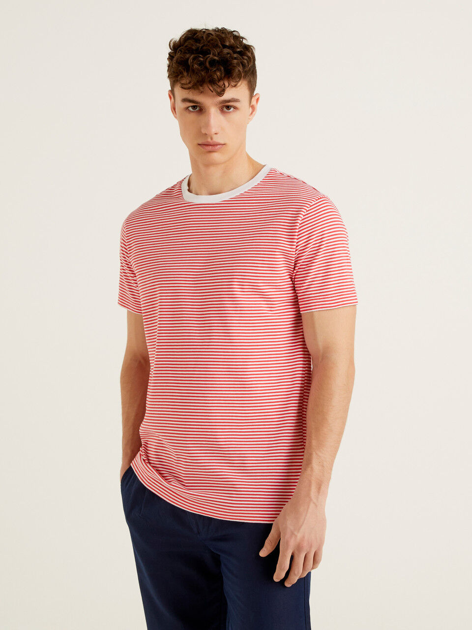 Striped t-shirt in 100% cotton