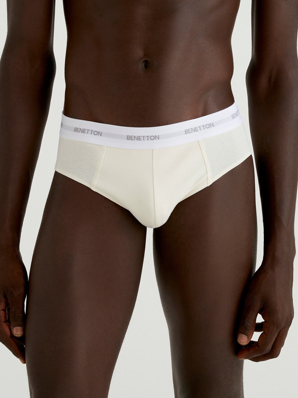 Cream underwear in stretch organic cotton