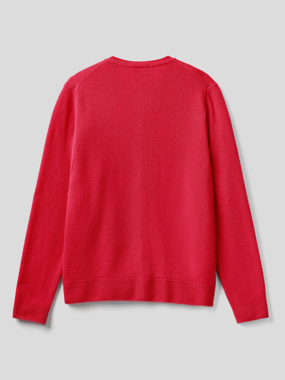 Crew neck cardigan in pure virgin wool image number 2