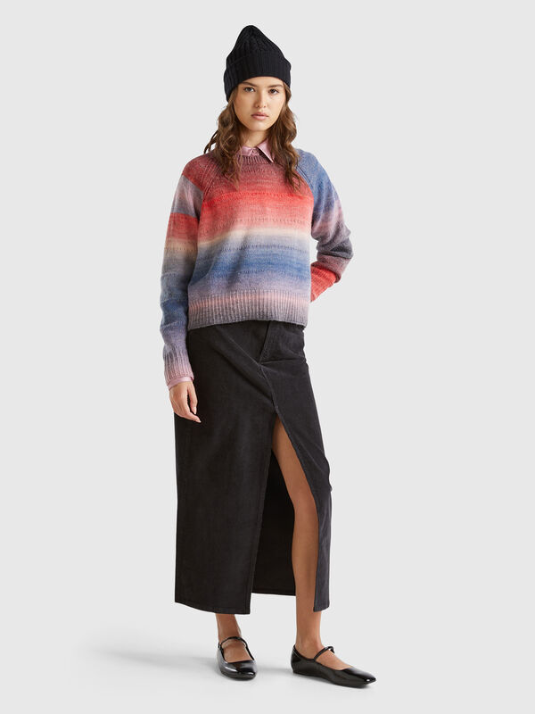 Long corduroy skirt Women