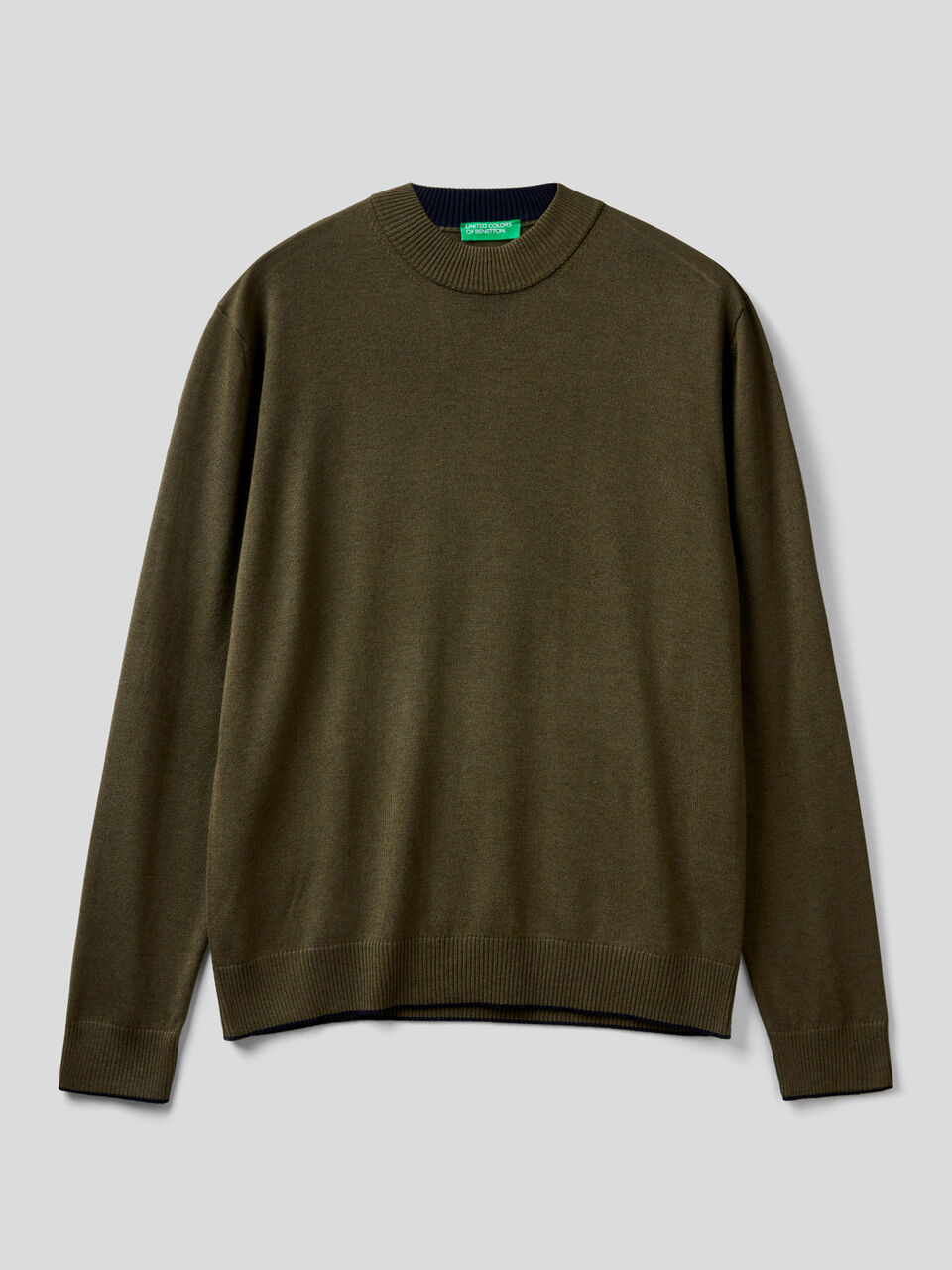 Sweater in wool and viscose blend image number 1